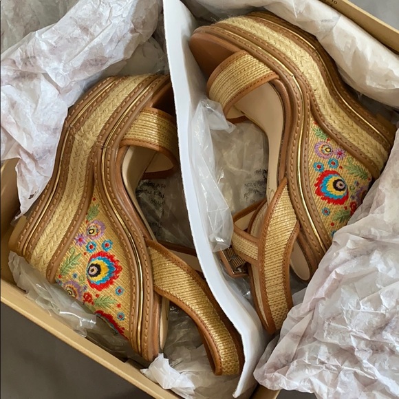 Jessica Simpson Shoes - Jessica Simpson Ayala MultColorWedge Sandal Size 6